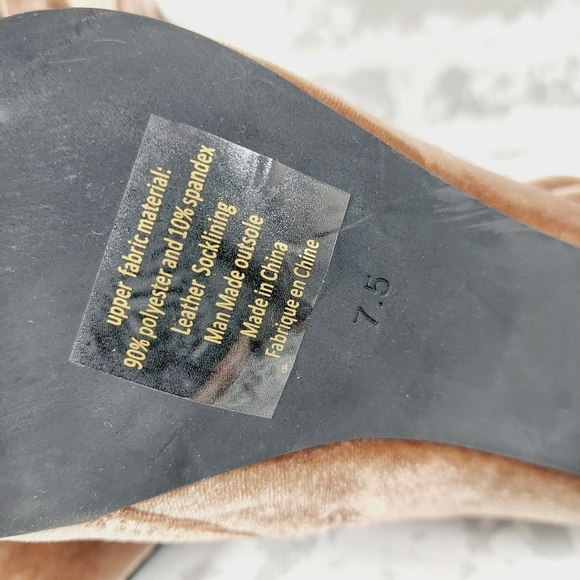 New Jeffrey Campbell Florette Natural Crushed Velvet Floral Heels C204 - Picture 9 of 12